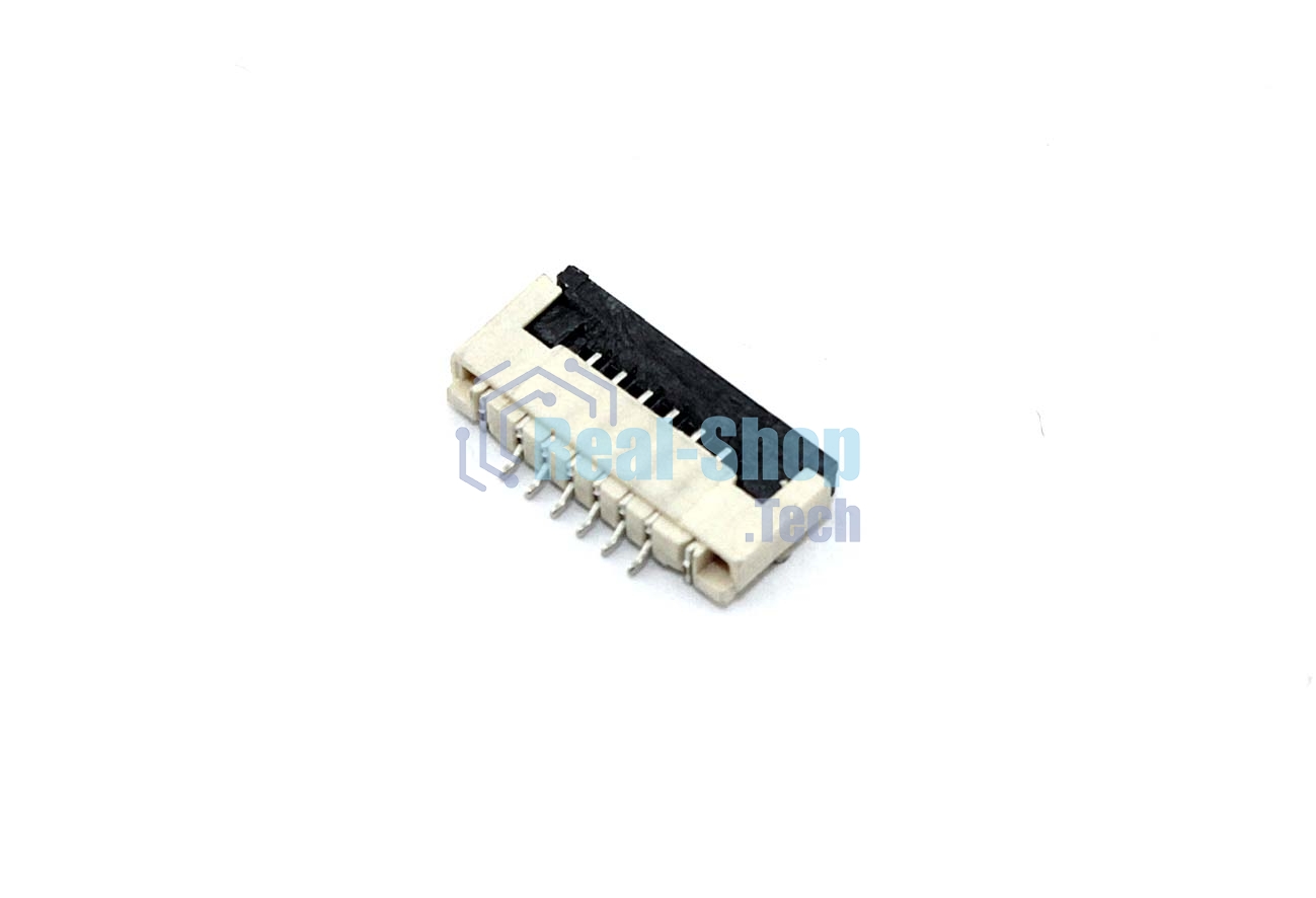 Разъем FPC Flip-Lock 1010-6RLGF 6 pin высота 1мм шаг 1мм