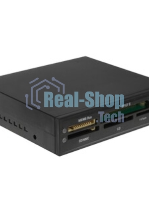 Кард-ридер Gembird FDI2-ALLIN1-02-B/черный/SD/T-Flash/Micro-SD/Micro-SDHC/Micro-SDXC/USB 2.0/метал