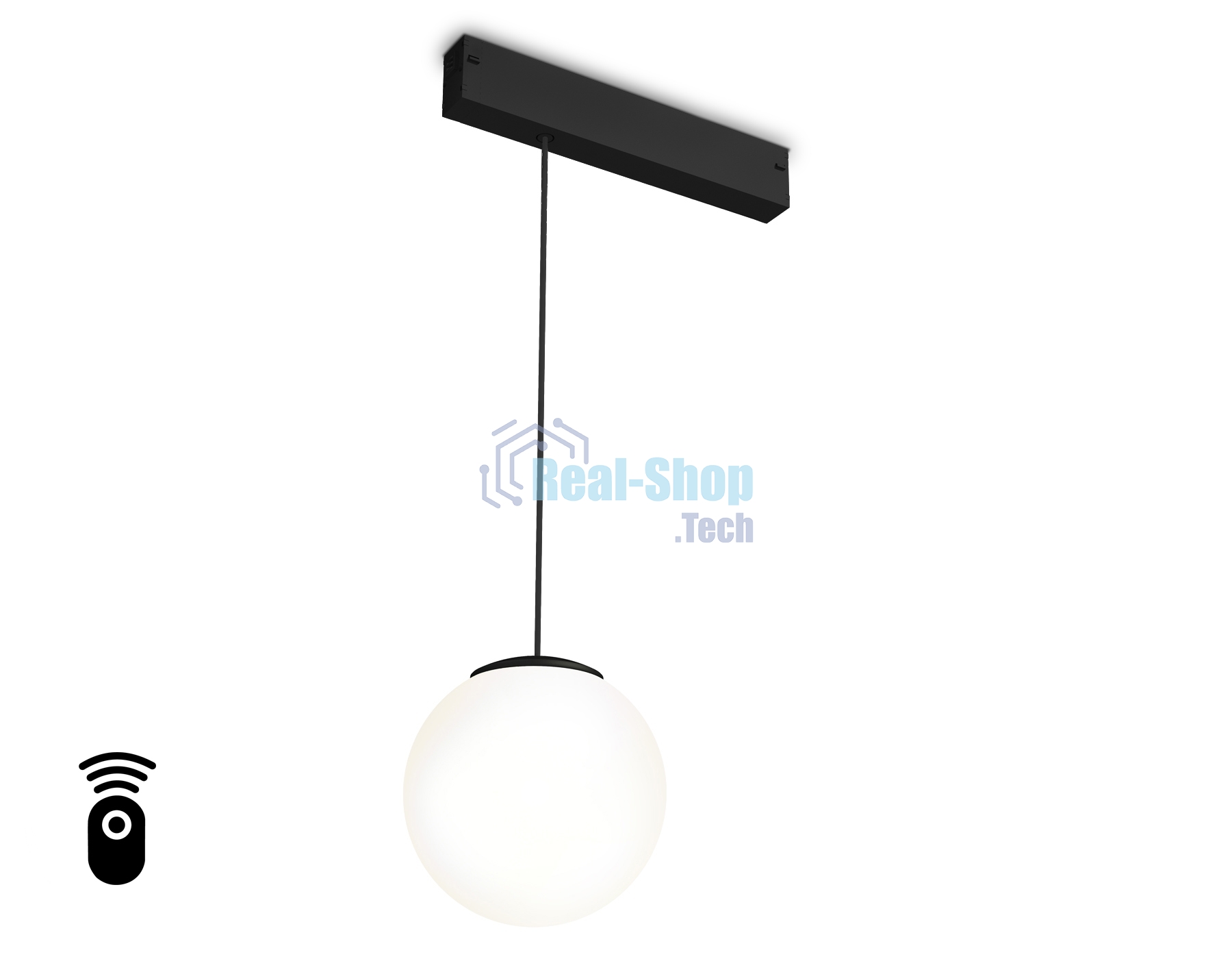 Управляемый светодиодный светильник для шинопровода Magnetic Ambrella light GL1442 BK/FR черный/белый матовый IP20 10W 3000K-6400K 220V 120° D120 H1500 (Без ПДУ)