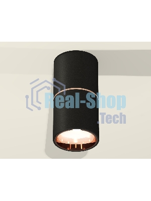 Светильник Ambrella Light XS6302083 SBK/PPG черный песок/золото розовое полированное MR16 GU5.3 (C6302, A2063, N6114)