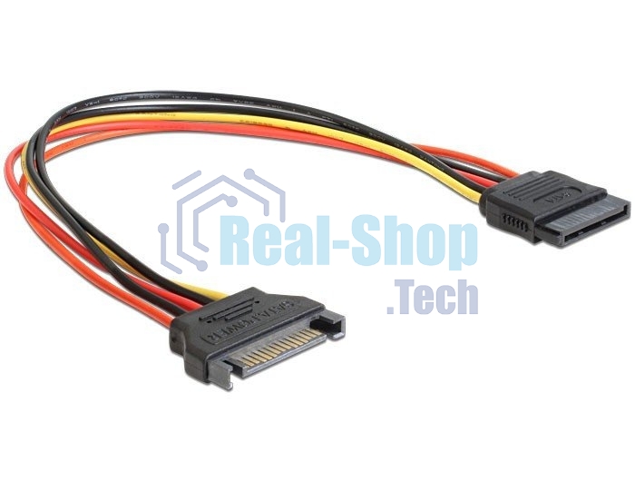 Удлинитель кабеля питания SATA Cablexpert CC-SATAMF-01, 15pin(M)/15pin(F), 30 см