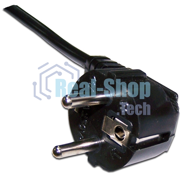 Шнур питания Lanmaster C19-Schuko угловая, 3х1.5, 220В, 16А, черный, 3 метра