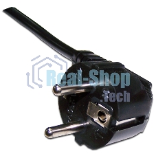 Шнур питания Lanmaster C19-Schuko угловая, 3х1.5, 220В, 16А, черный, 3 метра