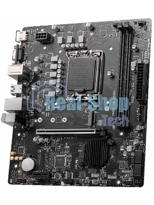 Материнская плата MSI PRO H610M-E DDR4, LGA 1700, Intel H610, 2xDDR4, 4xSATA, 1xM.2, 1xPCIe 4.0 x16, 1xPCIe 4.0 x1, 1xHDMI, 1xVGA, 1xRJ45 1Gb, 2xUSB-A 3.2 Gen 1, 4xUSB-A 2.0, 3x3.5мм, 7.1, mATX