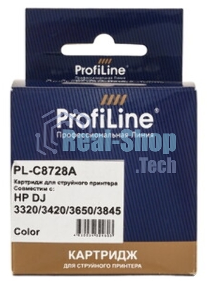 Картридж струйный ProfiLine PL-C8728A для принтеров HP DJ 3320/3420/3845 Color водн