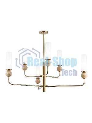 Люстра Ambrella light LH53251/6 BS/FR латунь/белый матовый E14*6 max 40W D1050*1445
