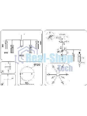 Люстра Ambrella light LH56117/9 BK/BS/CL черный/латунь/прозрачный E14*9 max 40W D765*440