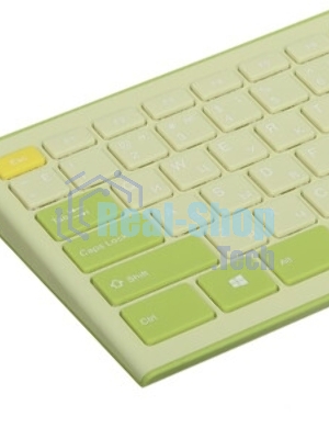 Комплект клавиатура + мышь Acer OCC205 беспроводной USB, 1200 dpi, зеленый/желтый