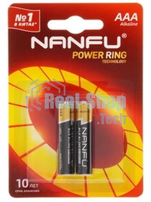 Батарейка щелочная AAA Nanfu LR03 2B (2шт.)