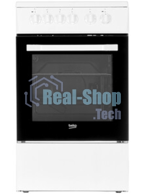 Плита электрическая Beko FFSS57000W белый, конфорок 4 электрических, духовка 60 л, 50 см x 85 см x 60 см