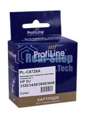 Картридж струйный ProfiLine PL-C8728A для принтеров HP DJ 3320/3420/3845 Color водн