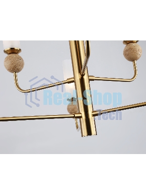 Люстра Ambrella light LH53251/6 BS/FR латунь/белый матовый E14*6 max 40W D1050*1445