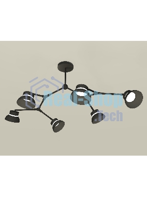 Светильник Ambrella light XB9056100/6 SBK/FR черный песок/белый матовый GX53 (C9056, N8141)