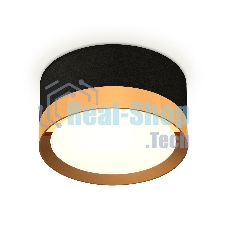Светильник Ambrella Light XS8102004 SBK/PYG черный песок/золото желтое полированное GX53 (C8102, N8124)