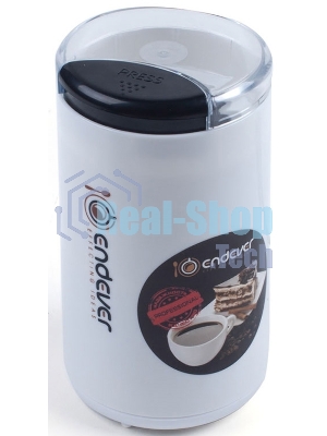 Кофемолка Endever Costa-1053, 250 Вт, 15000 об/мин, вес продукта для помола 100 гр, ABS-пластик, защита от перегрева двигателя