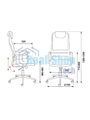 Кресло Бюрократ Chair Brt KB-9N/ECO/BLACK черный, экокожа
