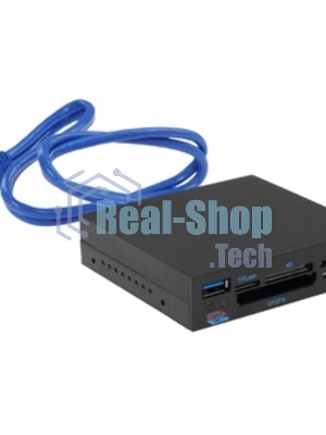 Кард-ридер Gembird FDI2-ALLIN1-03-B/черный/TF/SD/MS/CF/XD SDHC/USB 3.0/пластик