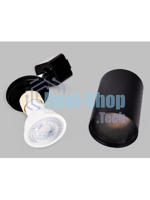 Трековый однофазный светильник со сменной лампой Ambrella light GL5123 BK черный GU10 max 12W