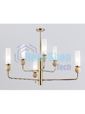 Люстра Ambrella light LH53251/6 BS/FR латунь/белый матовый E14*6 max 40W D1050*1445