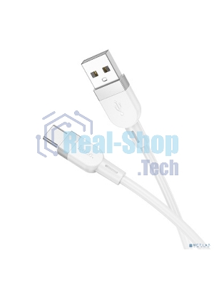 Дата-кабель USB 3.0A 60W для Type-C Type-C Hoco X109 силикон 1м (White)