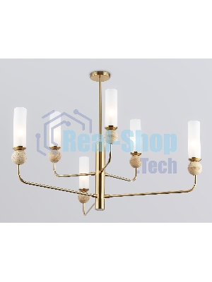 Люстра Ambrella light LH53251/6 BS/FR латунь/белый матовый E14*6 max 40W D1050*1445