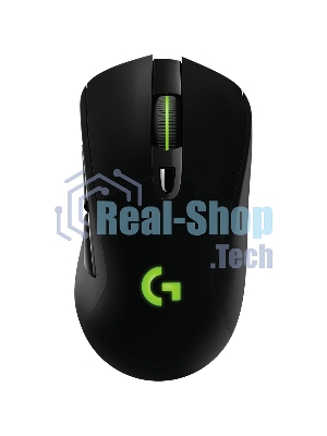 Мышь игровая Logitech G703 Lightspeed черная, сенсор 100-25600dpi (Hero25K), беспроводная 2.4GHz + USB 1,8м, 5 программируемых кнопок + колесо прокрутки, RGB-подсветка, под правую руку