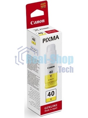 Контейнер с чернилами Canon GI-40 Y желтый (7700 стр.) для СНПЧ Pixma G5040/G6040