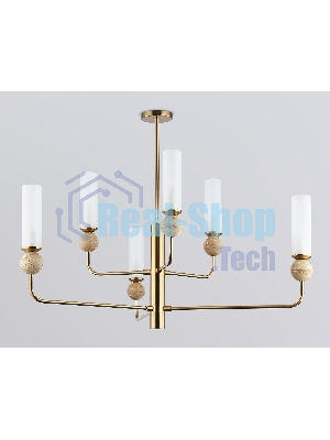 Люстра Ambrella light LH53251/6 BS/FR латунь/белый матовый E14*6 max 40W D1050*1445