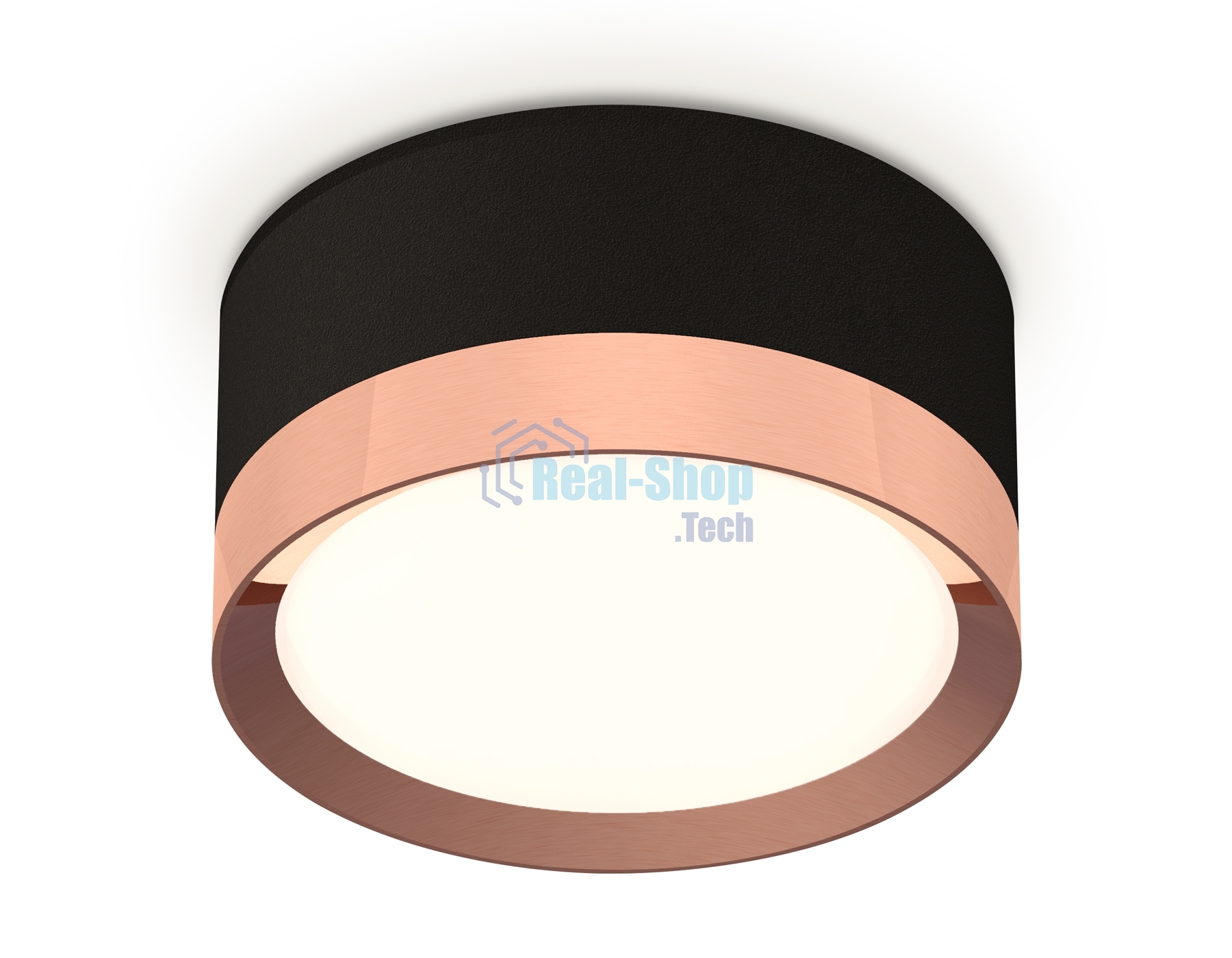 Светильник Ambrella Light XS8102005 SBK/PPG черный песок/золото розовое полированное GX53 (C8102, N8126)