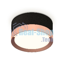 Светильник Ambrella Light XS8102005 SBK/PPG черный песок/золото розовое полированное GX53 (C8102, N8126)