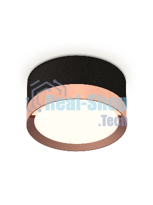Светильник Ambrella Light XS8102005 SBK/PPG черный песок/золото розовое полированное GX53 (C8102, N8126)