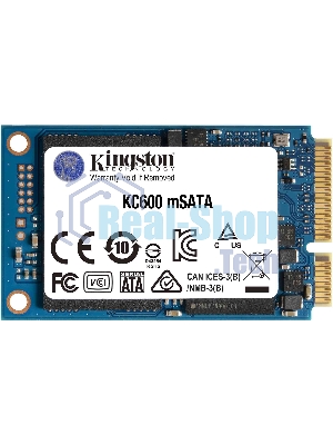 Накопитель SSD Kingston KC600, 1Tb, mSATA, R/W 550/520