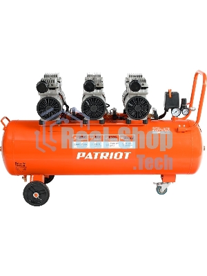 Компрессор поршневой безмасляный Patriot WO 100-440, 440 л/мин, 8 бар, 2500 Вт, 100 л, быстросъем и 