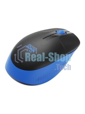 Мышь беспроводная Logitech M190 черный/синий, 1000 dpi, радиоканал, USB, кнопки - 3