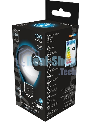 Лампа cветодиодная Gauss Filament А160 10W 890lm 4100К Е27 milky диммируемая LED