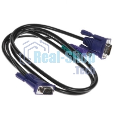 Кабель D-Link DKVM-CB/B1AКабель KVM длиной 1,8 м с разъемами VGA и PS/2