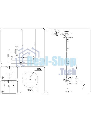 Люстра Ambrella light LH53251/6 BS/FR латунь/белый матовый E14*6 max 40W D1050*1445