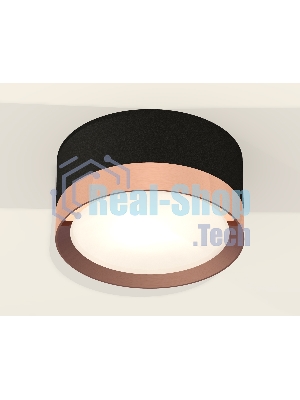 Светильник Ambrella Light XS8102005 SBK/PPG черный песок/золото розовое полированное GX53 (C8102, N8126)
