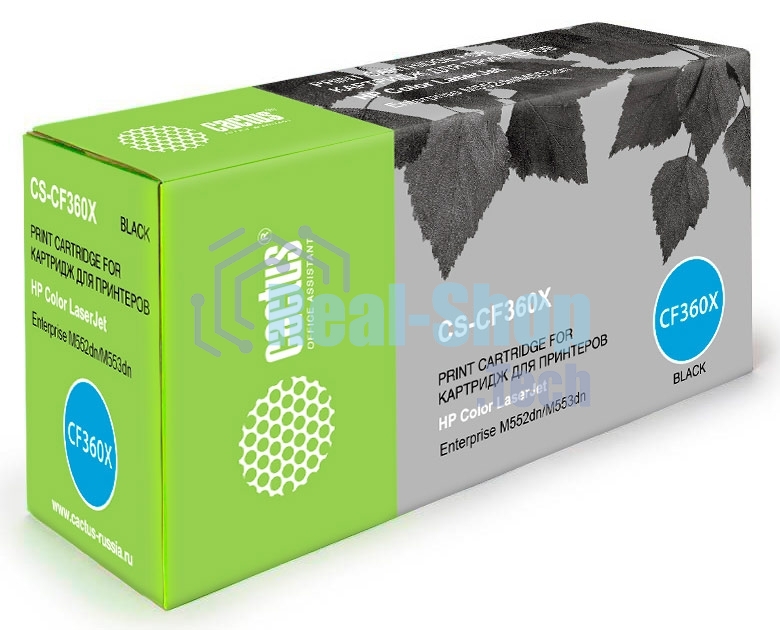Картридж лазерный Cactus CS-CF360X черный (12500 стр.) для HP CLJ M552dn/M553dn/M553N/M553x