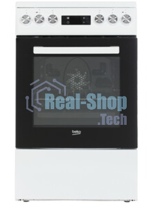 Плита электрическая Beko FSM57300GW белый, конфорок 4 электрических, духовка 55 л, 50 см x 85 см x 60 см