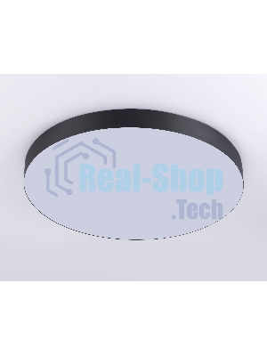 Потолочный светодиодный светильник Ambrella light FV5537 BK черный LED 90W 3000K D600*58 (Без ПДУ)