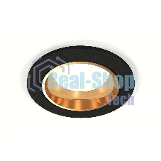 Комплект встраиваемого светильника Ambrella light XC6513004 SBK/PYG черный песок/золото желтое полированное MR16 GU5.3 (C6513, N6113)