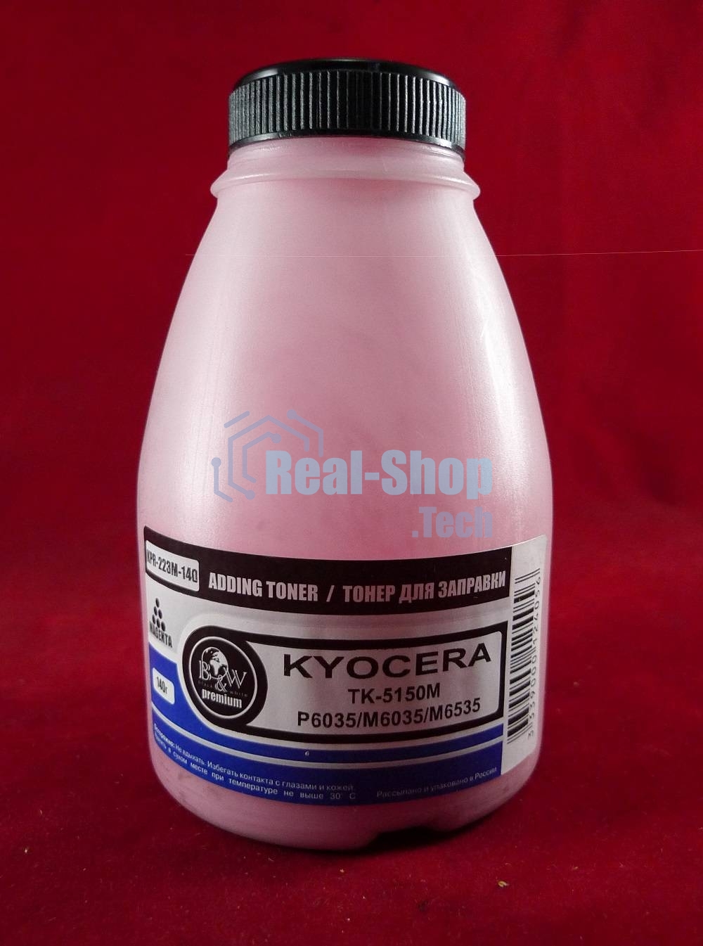 Тонер для Kyocera TK-5150M, P6035/M6035/M6535 Magenta (фл. 140г) Black&White Premium