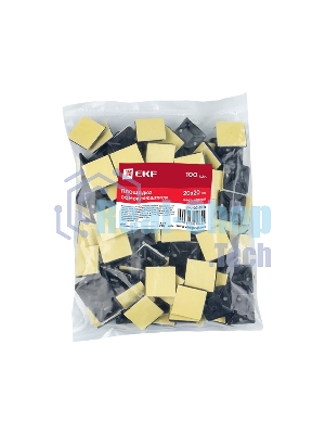 Площадка EKF plc-20x20-b самоклеящаяся (20х20 мм.) черная (100 шт.) EKF