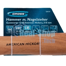 Молоток-гвоздодер Gross AMERICAN HICKORY 560 г, угол 75, магнит, обрезиненная рукоятка