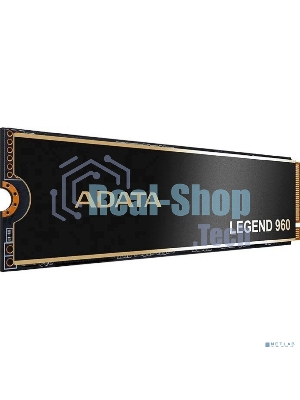 Накопитель SSD ADATA LEGEND 960, 2Tb, PCIe 4.0 x4, M.2 2280, NVMe, R/W 7400/6800, с радиатором