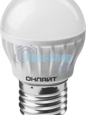 Лампа светодиодная ОНЛАЙТ 71626 OLL-G45-8-230-2.7K-E27 8 Вт шар 2700К теплый белый E27 560лм 176-264В