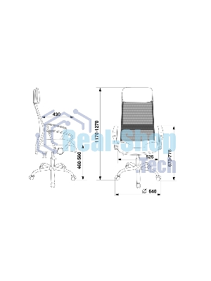 Кресло Бюрократ KB-6N/SL/B/TW-11 TW-01 TW-11 черный, сетка