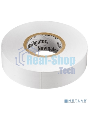 Изолента ПВХ Navigator 15 мм (рул.20м) бел. NIT-B15-20/WH