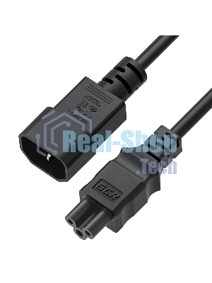 Кабель питания GCR PROF 3.0m, С14 - С5, черный, 3x1,5мм, GCR-55969